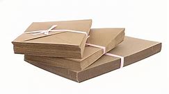50 Recycled Natural Brown A6 Papermania Kraft Paper Cards & Envelopes