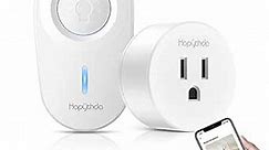 Smart Plug with Remote, 2.4GHz Wi-Fi & RF433 Wireless Remote Control Outlet Light Switch NO Neutral Wire Required, Works with Smart Life/Tuya APP, Compatible with Alexa/Google Home, White