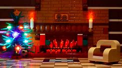 Curl up in front of a cozy Lego yule log that's streaming on YouTube 24/7