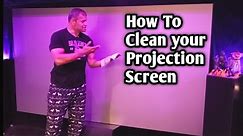How to clean your home theater projection movie screen.
