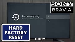How to Hard Reset SONY Smart TV to Factory Settings || Hard Reset a SONY Smart TV