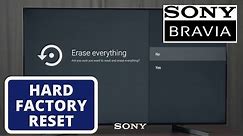 How to Hard Reset SONY Smart TV to Factory Settings || Hard Reset a SONY Smart TV