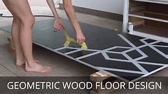 Painting a Geometric Floor Design (FAST) | DIY Geometric Modern Design on Wood Porch