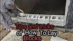 How To Lay Blocks ,All The Tips And Tricks About Blocks, DIY