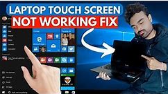 Laptop Touch Screen Not Working Problem Solution | How to Fix Touchscreen Not Working in Windows 10