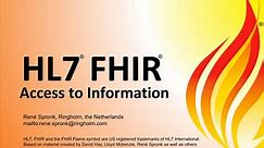 HL7 FHIR for Executives - an overview (Rene Spronk)