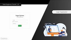 Creating Login Application with Express & Node - Node Project - 33
