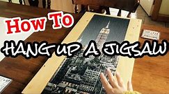 DIY HANGING UP A JIGSAW PUZZLE. How to glue a jigsaw and hang it on a wall, no frame needed.