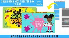 Party Template| DIY Custom Party Favors|Candy Box Canva TemplateTutorial|3.5 oz Theater Box of Candy