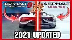 WHICH IS THE BEST?!? Asphalt 8 VS Asphalt 9 2021 Full Comparison | Does graphics matter?