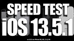 iOS 13.5.1 Speed Test vs iOS 13.5