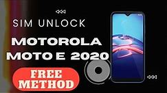 Unlock Motorola Moto E 2020