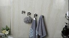 NearMoon Bath Towel Hooks- SUS 304 Stainless Steel Robe Hook Holder, Heavy Duty Coat Hook for Bathroom Livingroom Hotel Kitchen Garage, Wall Mounted- 4 Pack (Chrome Finish)