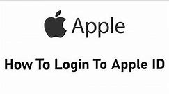 Apple ID Login | Sign In to your Apple Account