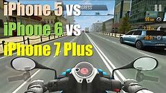 iPhone 5 vs 6 vs 7 Plus - Traffic Rider