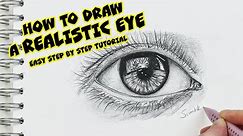 How To Draw a Realistic Eye - Easy Step by Step Tutorial for beginners