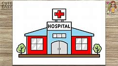 How to Draw Hospital Easy Drawing for Kids