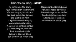 Chants du Coq - NINON