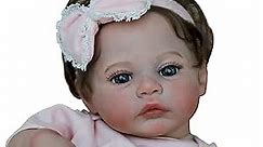 Lifelike Reborn Baby Dolls - Meadow 18 Inch Realistic Baby Dolls Newborn Girl Cloth Body Vinyl Limbs Gift or Toys Collection for Kids Age 3+