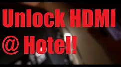 How to switch to HDMI input at hotel