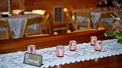 Rose gold votive candle holders for wedding