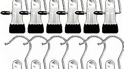 Boot Hangers for Closet, 12 Pack Hanging Clips Hook Clothes Pins for Laundry, Hanger Clips Towel Clips Boot Organizer for Home and Travel, Clothespins Clip Hangers for Pants Hats Socks Gloves