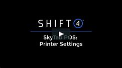 SkyTab POS: Printer Settings