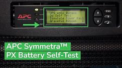Initiating & Monitoring a Battery Self-Test on APC Symmetra™ PX 10-80kW | Schneider Electric Support