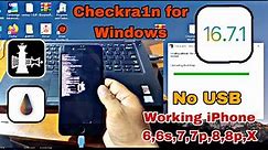 Jailbreak iOS 15.7.9 - iOS 16.7.1 without USB Rootless Boot Checkra1n-Windows on iPhone 7,7p,8,8p,X