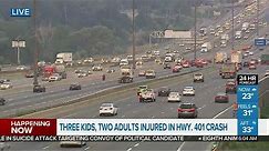 Hwy. 401 crash sends 5 to hospital