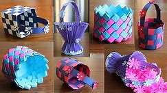 4 Beautiful Paper Basket- DIY Basket - Paper Craft - Home Decor