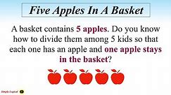 Five Apples In A Basket Riddle || A Riddle That Will Force You To Think Out Of The Box
