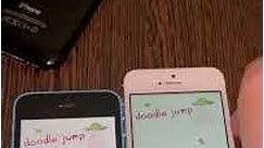 Opening Doodle Jump on iPhone 5c vs 5s