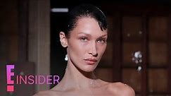 Bella Hadid Has Dress SPRAY-PAINTED ON During Runway Show | E! Insider