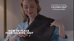 Calming Heat Massaging Weighted Heating Pad by Sharper Image- Electric Heating Pad with Massaging Vibrations, Auto-Off,12 Settings- 3 Heat, 9 Massage- 27 Relaxing Combinations, 12” x 24”, 4lbs