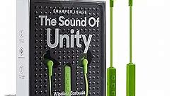 Sharper Image The Sound of Unity Wireless Earbuds, Bluetooth 5.0 Connectivity, Includes 4 Ergonomic Comfort Ear Tips, Built-in Mic + Controls, 7 Hours Playtime Per Charge, Active & Sport Design