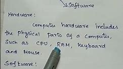 Computer Hardware and Software | Difference between hardware and software💻👨‍💻