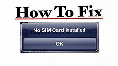 How to Fix No Sim Card Installed and No Service Messages on all iPhone and iPad models