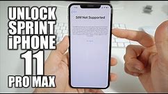 How To Unlock iPhone 11 Pro Max From Sprint to Any Carrier