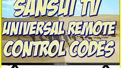 Sansui TV Universal Remote control codes