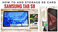 HOW TO ADD STORAGE To Samsung Galaxy Tab S8 Android Tablet How Open Micro SD Card Slot & Add SD Card