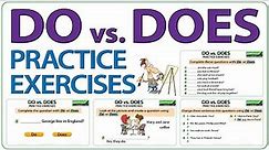 DO vs. DOES | English Exercises | Learn English DO vs DOES | ESOL practice exercises