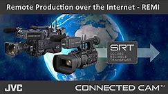 Remote live production over the internet with JVC streaming camcorders, using SRT protocol