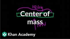 Center of mass | Impacts and linear momentum | Physics | Khan Academy