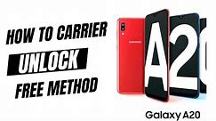 Samsung Galaxy A20 Carrier Unlock Unlock Galaxy A20 SIM Card