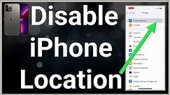 How To Remove Location From iPhone