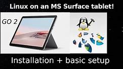 Linux on a Microsoft Surface Tablet (GO 2) - Installation and basic setup