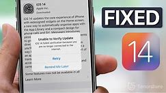 Unable to Verify Update iOS 14? Here is the Fix