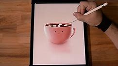 Hot Chocolate and Marshmallows - iPad Pro Drawing