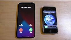 iPhone 2g vs iPhone 12 Pro Incoming Call